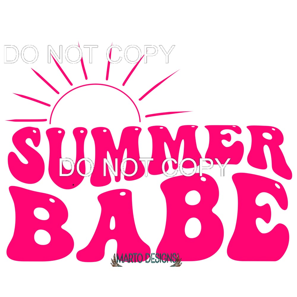 Summer Babe #11420 Sublimation transfers - Heat Transfer