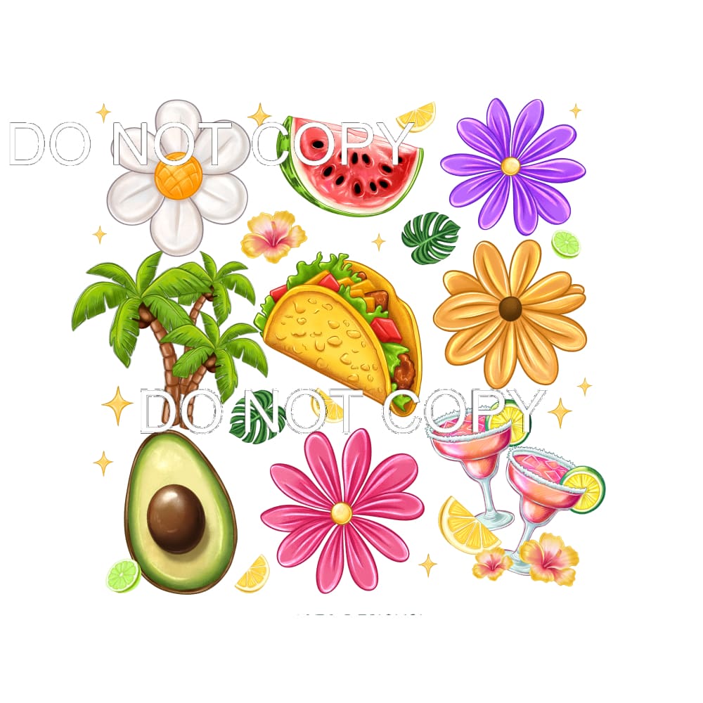 Summer Tropical #11484 Sublimation transfers - Heat