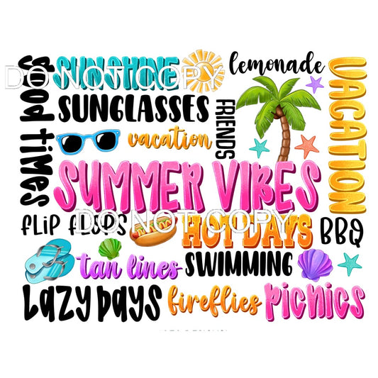 Summer Vibes #11488 Sublimation transfers - Heat Transfer