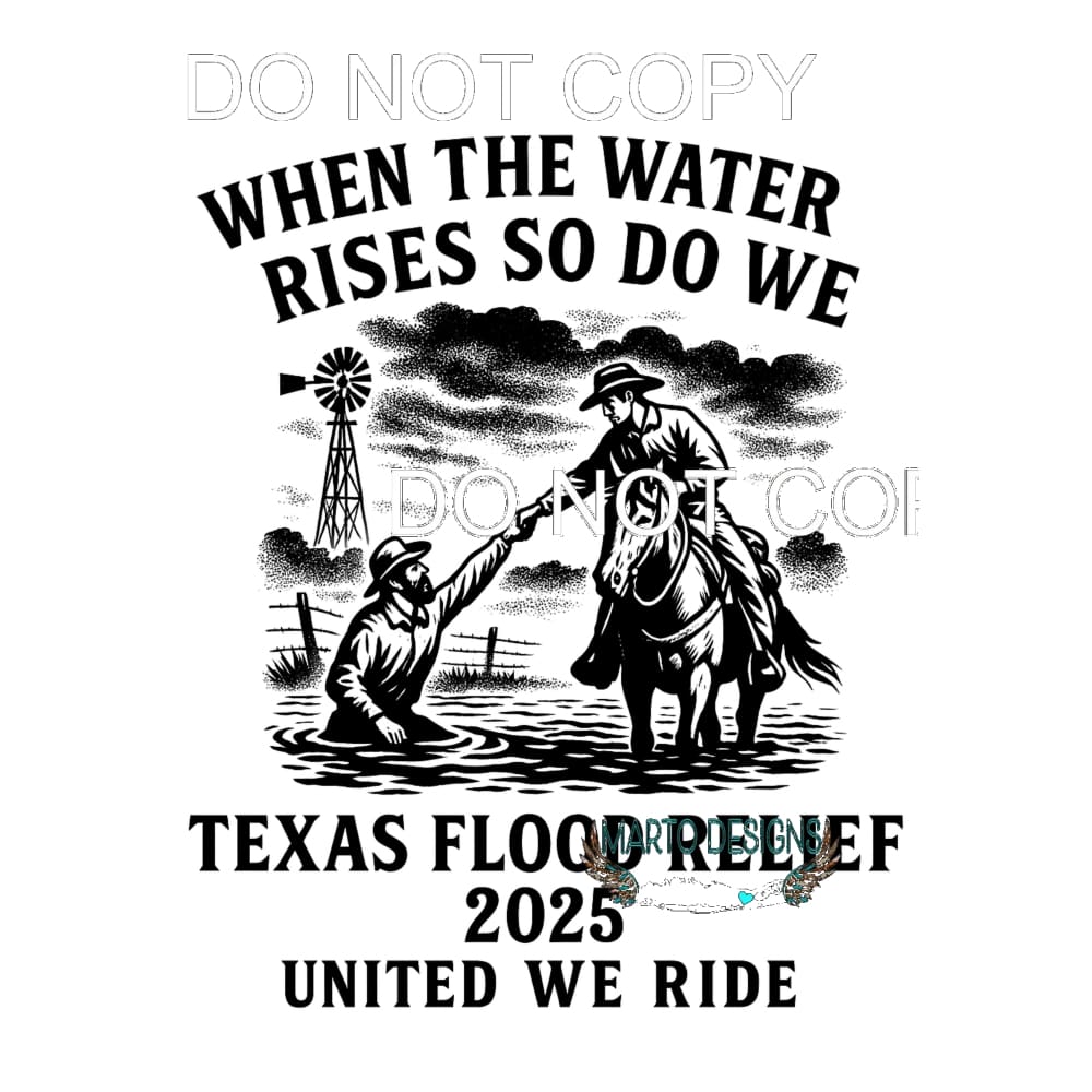 Texas Flood relief Sublimation transfers - Heat Transfer