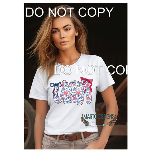 USA # 6 Sublimation transfers - Heat Transfer Graphic Tee