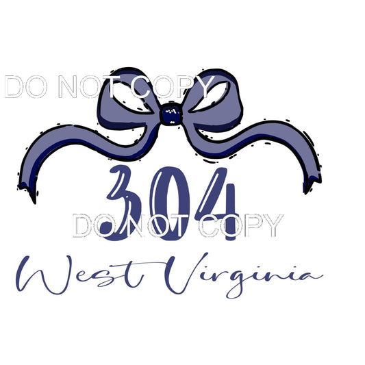 West Virginia Area code Custom # 6121 Sublimation transfers