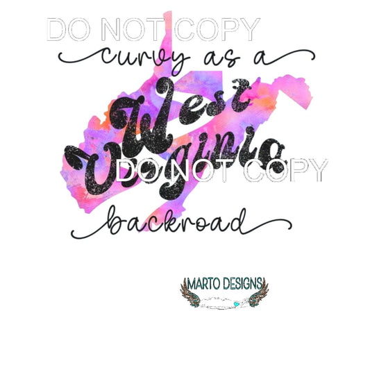 West Virginia curvy Sublimation transfers - Heat Transfer