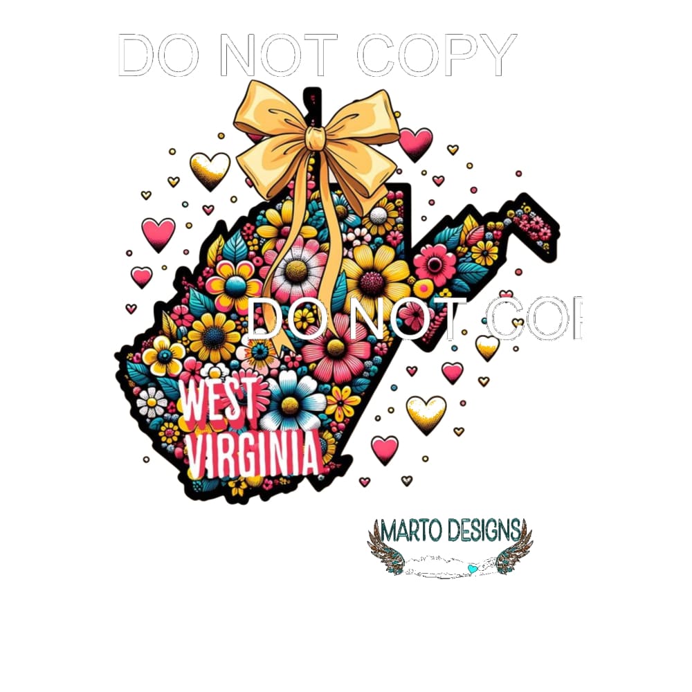 west virginia flowers # 3628 Sublimation transfers - Heat