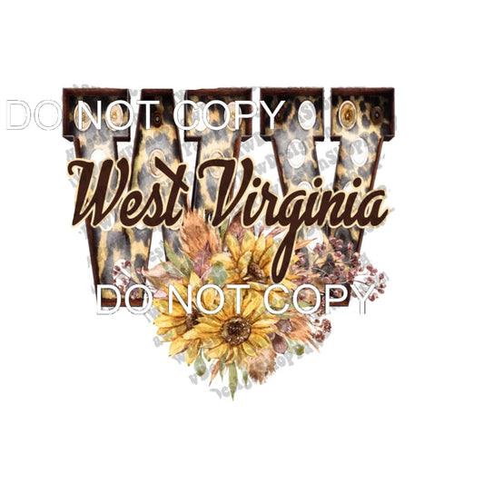 West Virginia Sunflower # 1006 Sublimation transfers - Heat