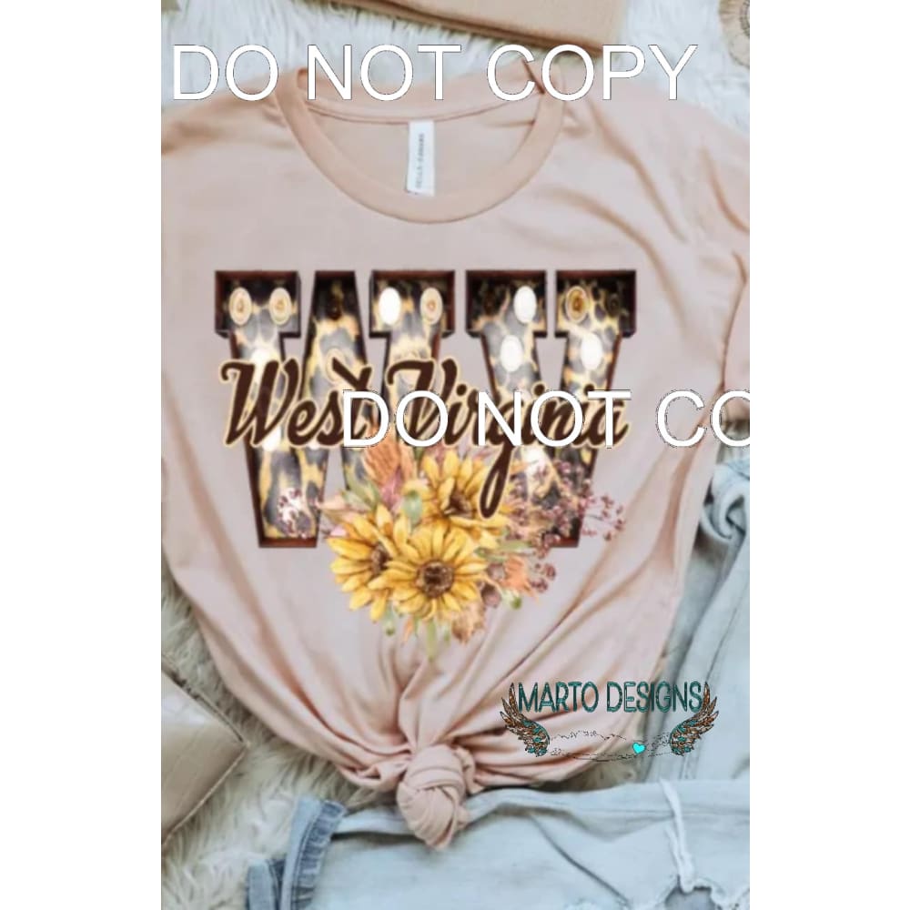 West Virginia Sunflower # 1006 Sublimation transfers - Heat