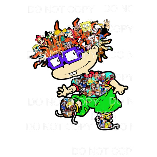 1990 Rugrats Cartoon Characters Collage Sublimation 