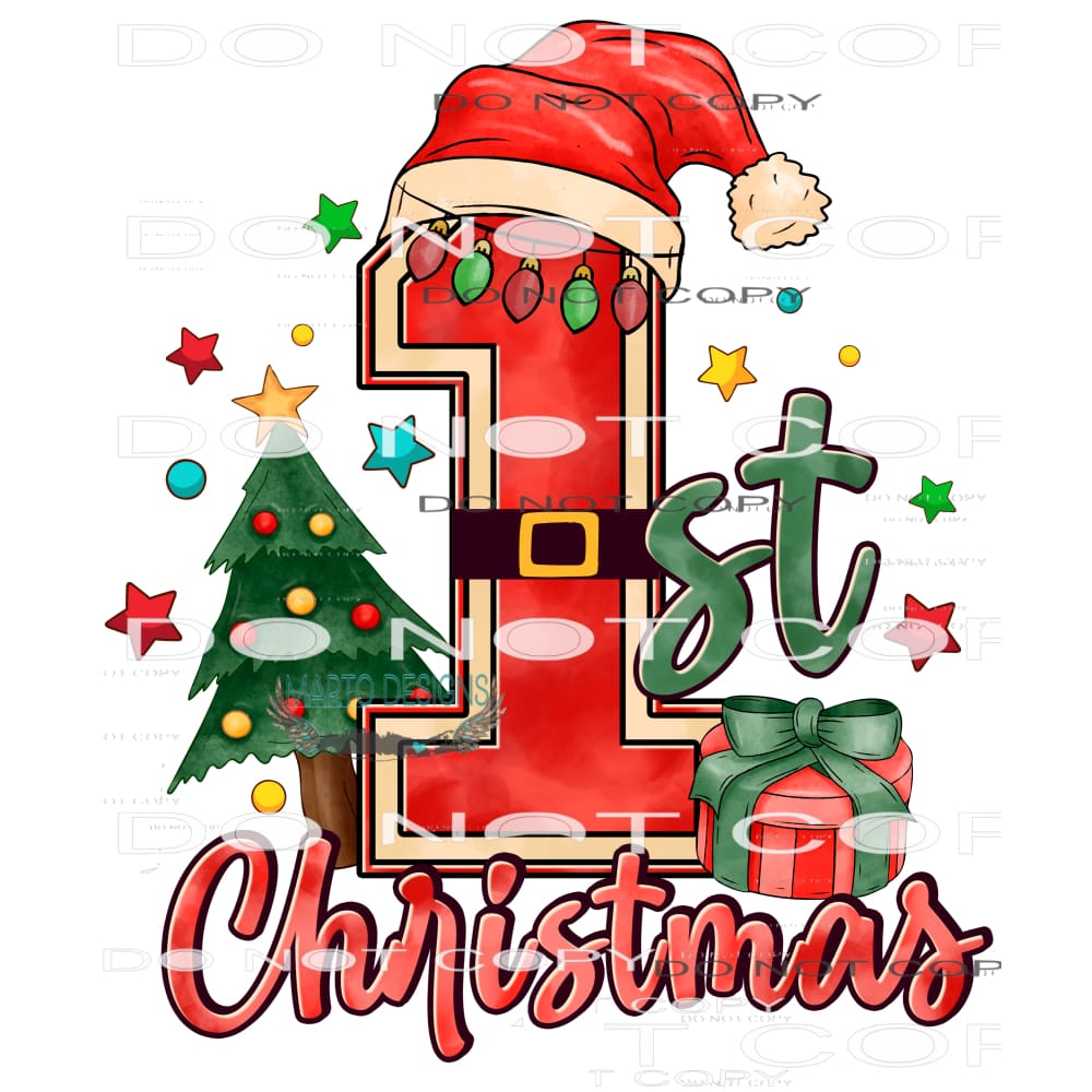 1st Christmas #8266 Sublimation transfers - Heat Transfer