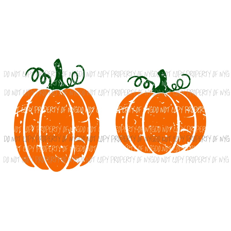 2 Grunge Pumpkins Digital File