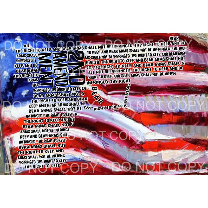 2nd Amendment Gun American Flag Sublimation transfers - Heat