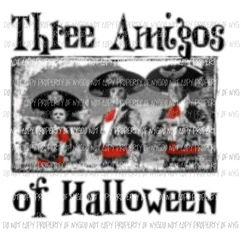 3 amigos of halloween horror freddie Sublimation transfers Heat Transfer