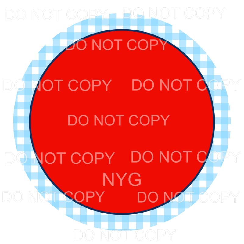 4th Of July Monogram Circle USA America #1 Sublimation 