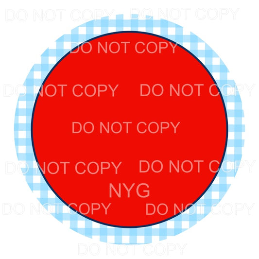 4th Of July Monogram Circle USA America #1 Sublimation 