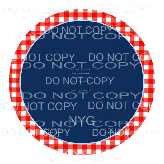 4th Of July Monogram Circle USA America #2 Sublimation 
