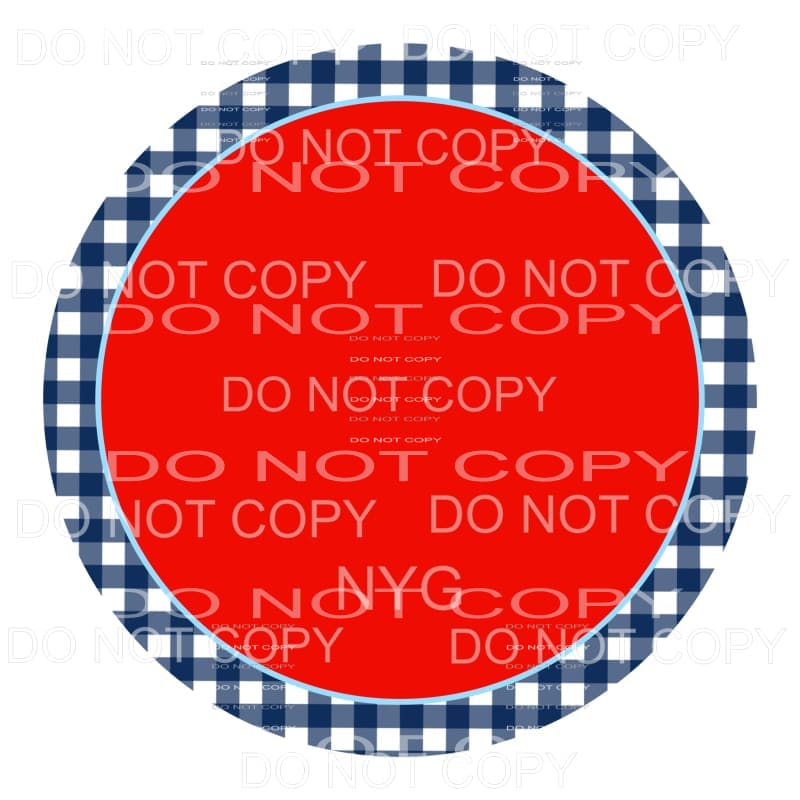 4th Of July Monogram Circle USA America #3 Sublimation 