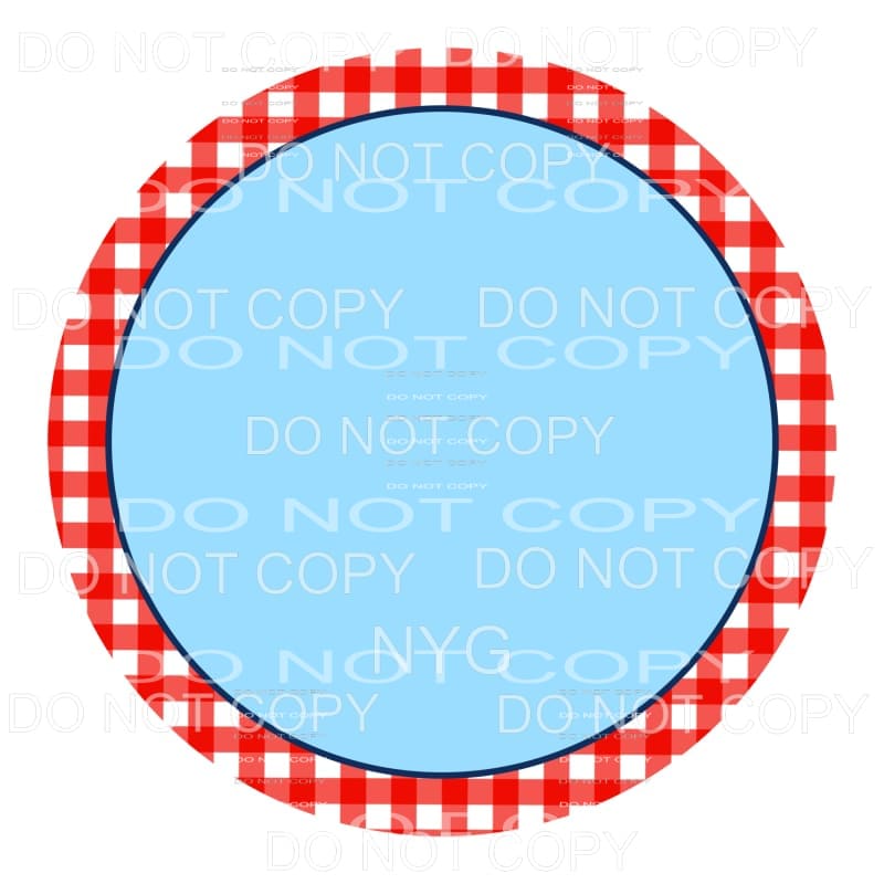 4th Of July Monogram Circle USA America #4 Sublimation 