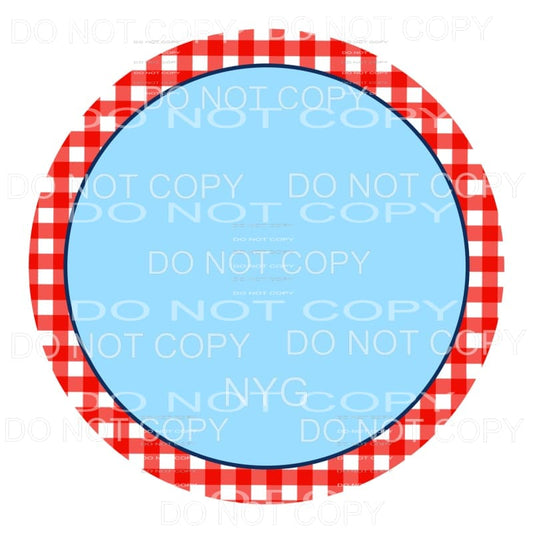 4th Of July Monogram Circle USA America #4 Sublimation 