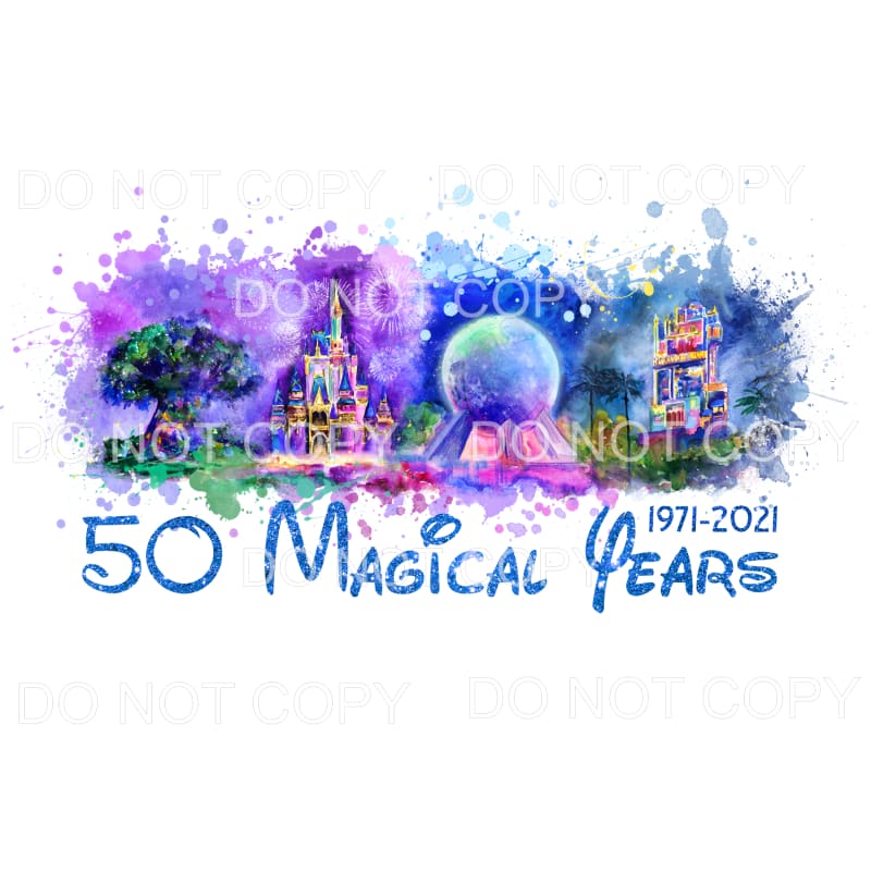 50 Magical Years 1971-2021 Disney World Epcot Hollywood 