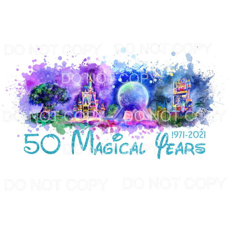50 Magical Years 1971-2021 Disney World Epcot Hollywood 