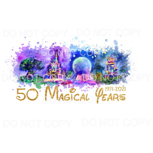 50 Magical Years 1971-2021 Disney World Epcot Hollywood 