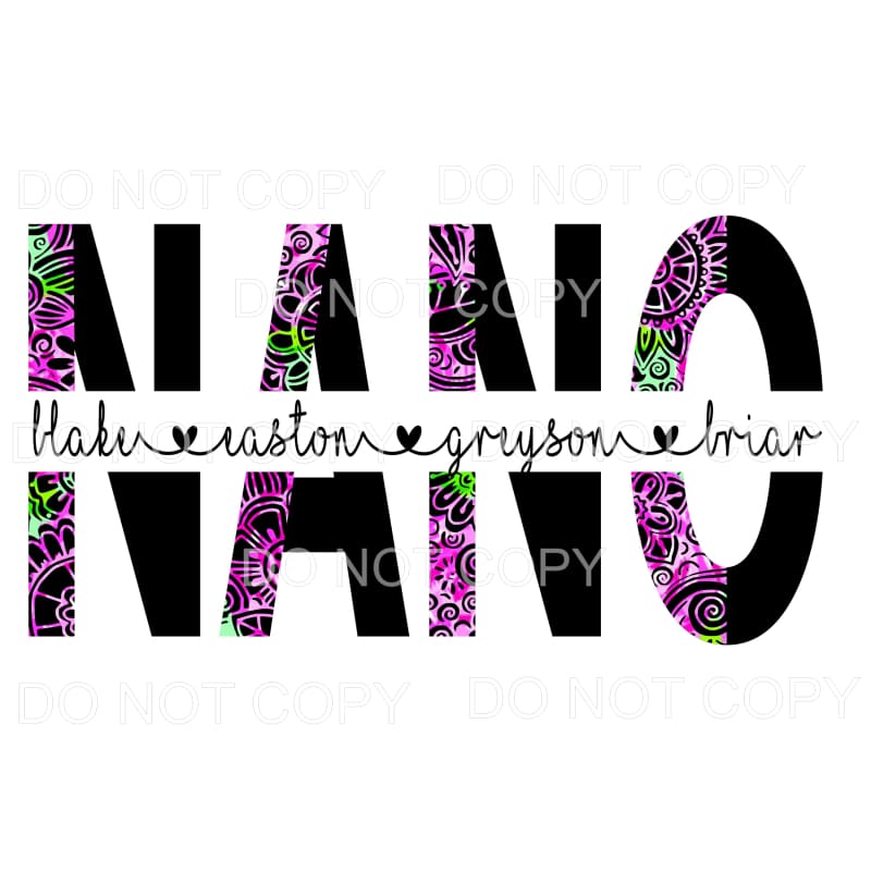 6 styles to choose from SPLIT NAME CUSTOM PUT NAMES IN NOTES