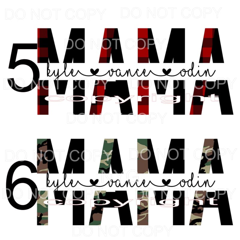 6 styles to choose from SPLIT NAME CUSTOM PUT NAMES IN NOTES