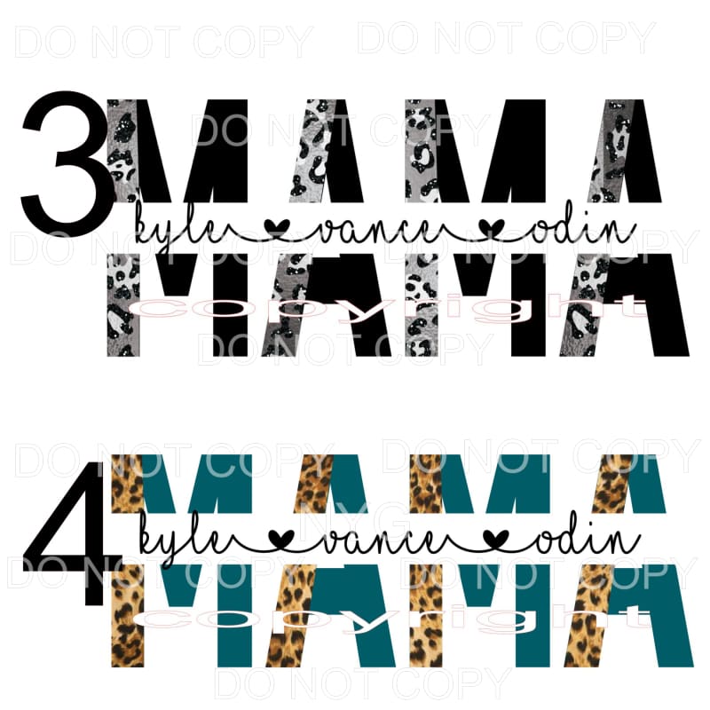 6 styles to choose from SPLIT NAME CUSTOM PUT NAMES IN NOTES