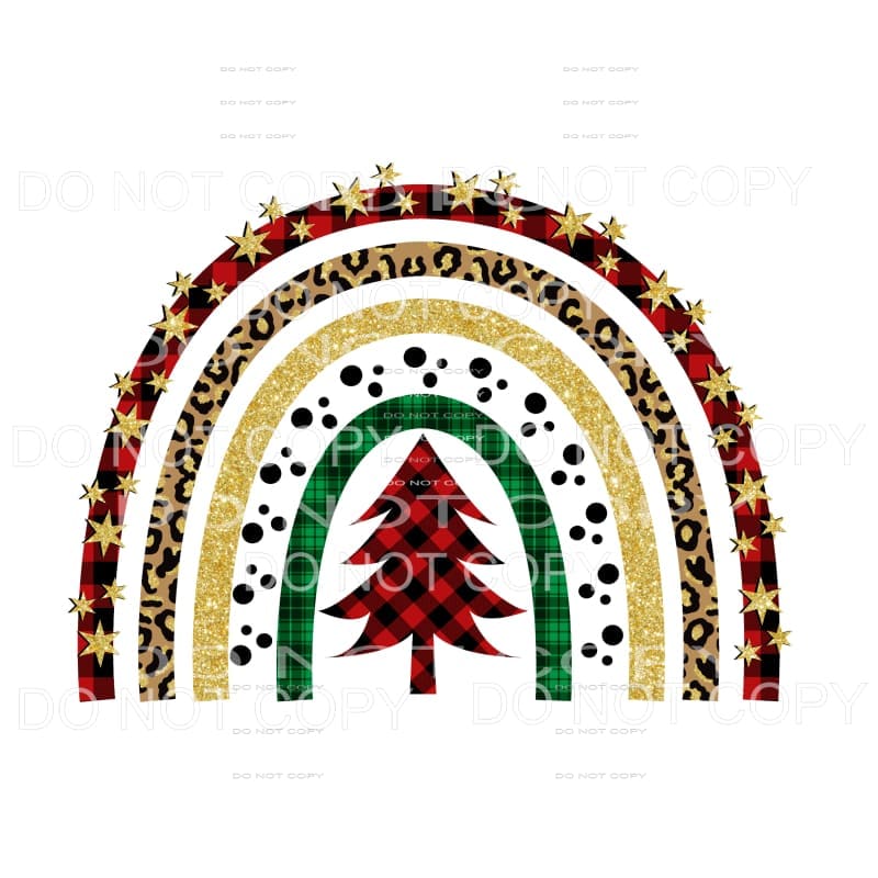 # 9017 Christmas Tree Rainbow Sublimation transfers - Heat 