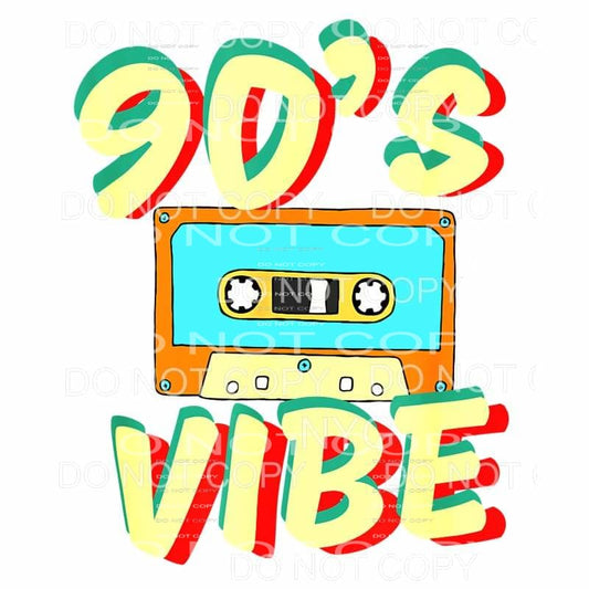 90’s Vibe Cassette Tape Retro Vintage Sublimation transfers 