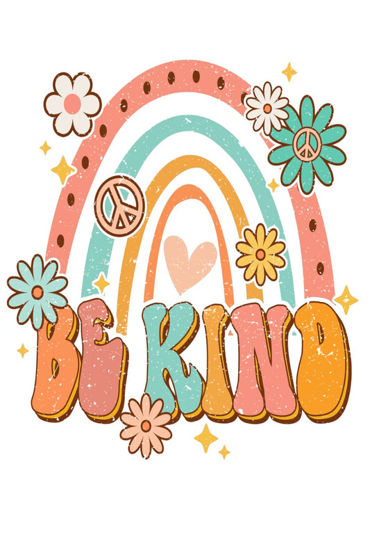 Be kind rainbow # 514 Sublimation transfers
