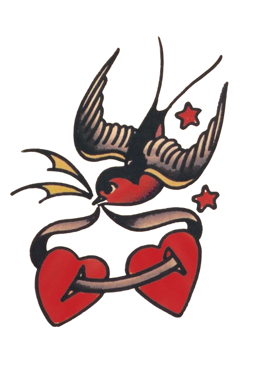 Bird two hearts # 1043 Sublimation transfers