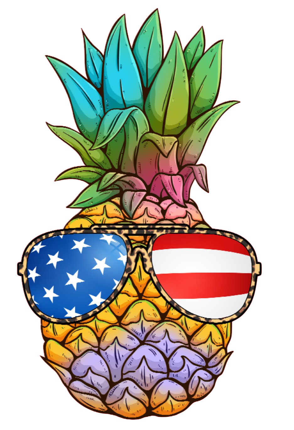 Pineapple USA #5401 Sublimation transfers