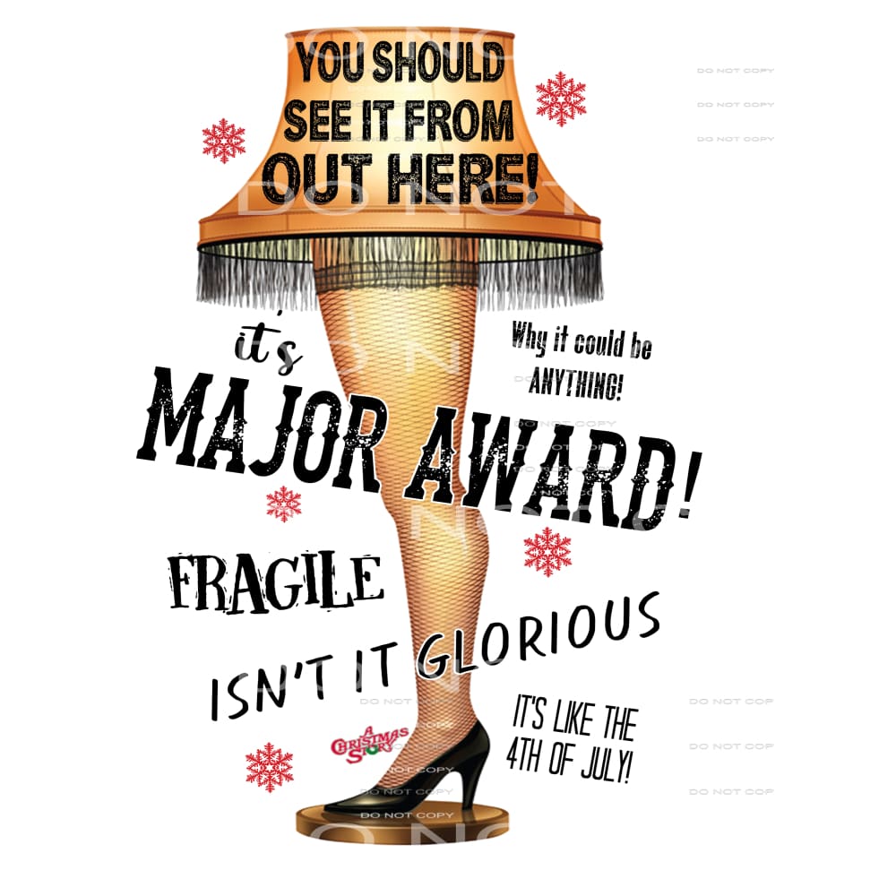 a christmas story major award # 1004 Sublimation transfers -