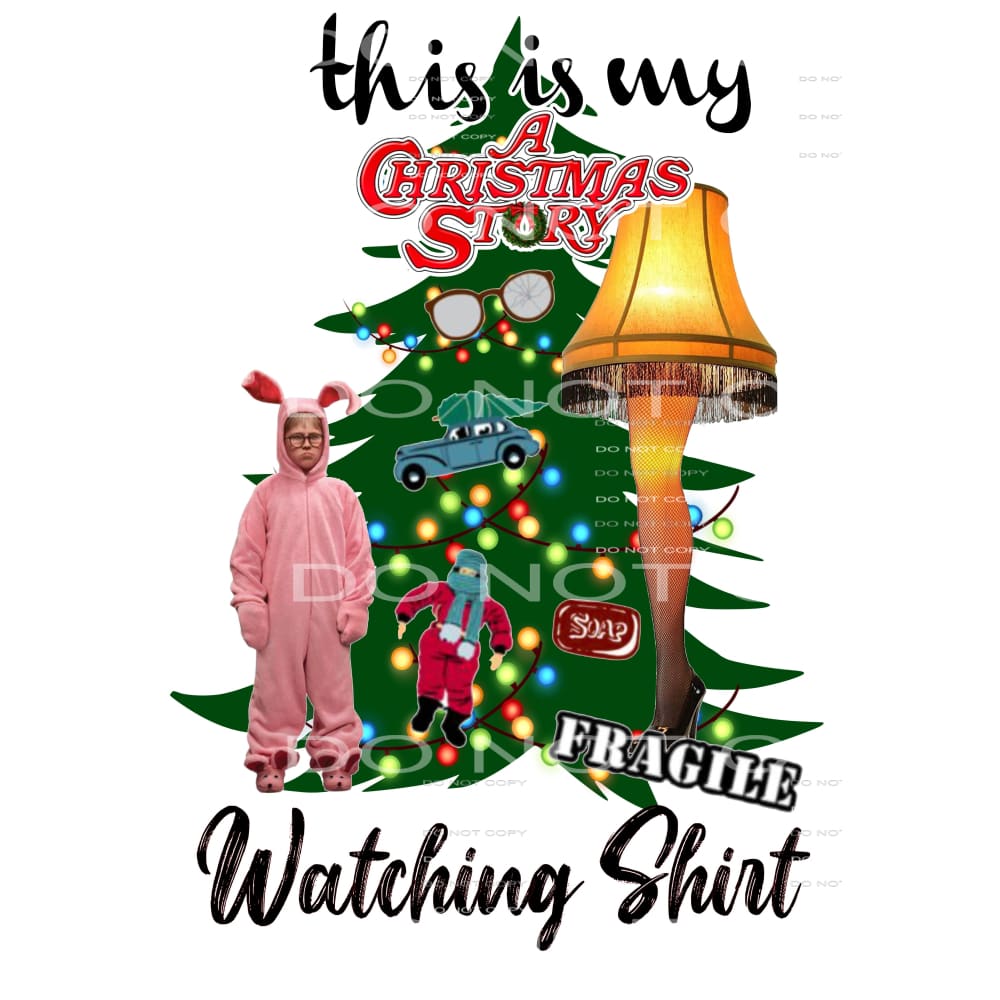 a chrsitmas story watching Shirt # 2030 Sublimation 