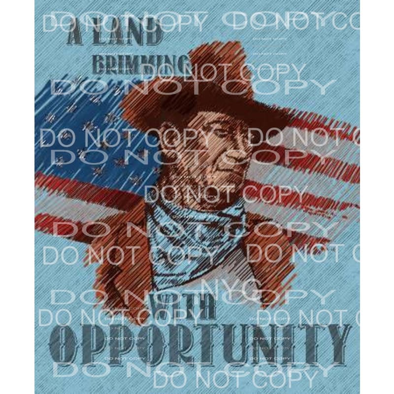 A Land Brimming With Opportunity John Wayne USA American 