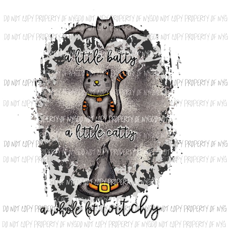a little batty a little catty Sublimation transfers Heat Transfer