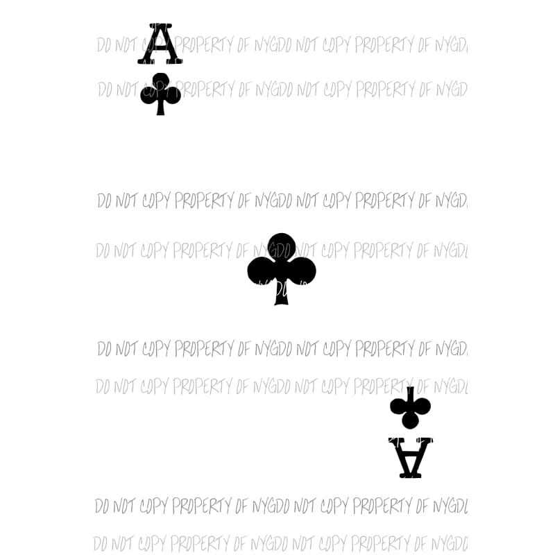 ACE of CLUBS Halloween costume Sublimation transfers Heat Transfer