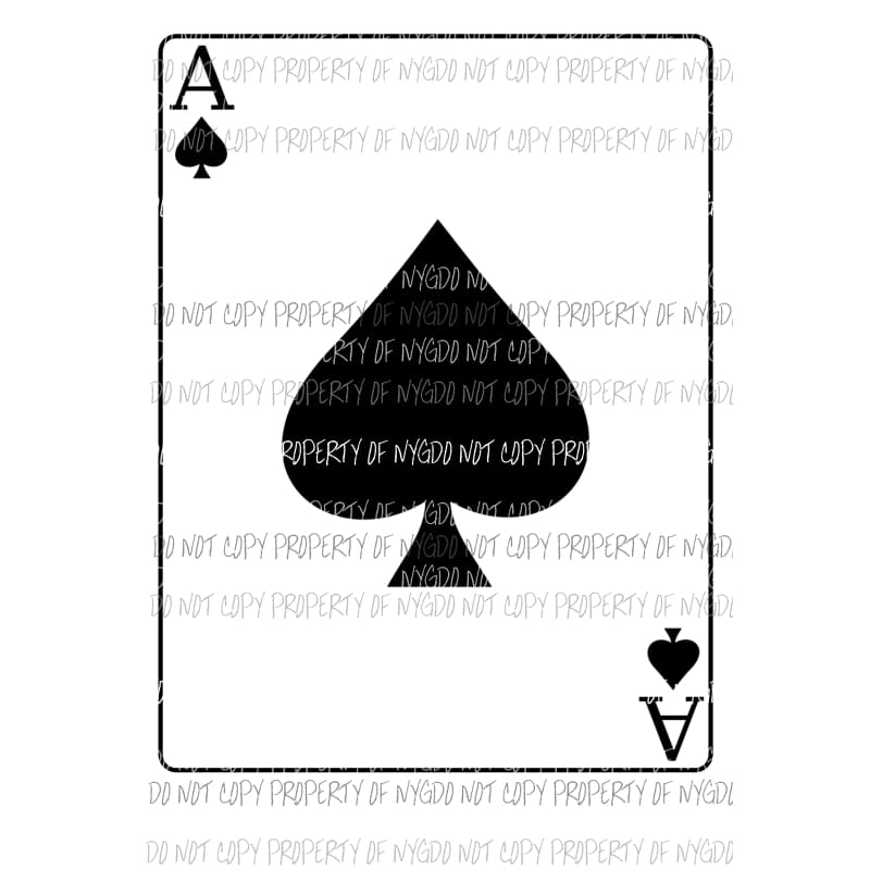ACE of Spades Halloween costume Sublimation transfers Heat Transfer