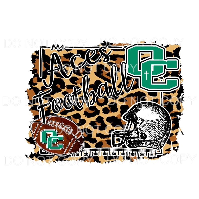 Aces football Leopard Sublimation transfers - Heat Transfer