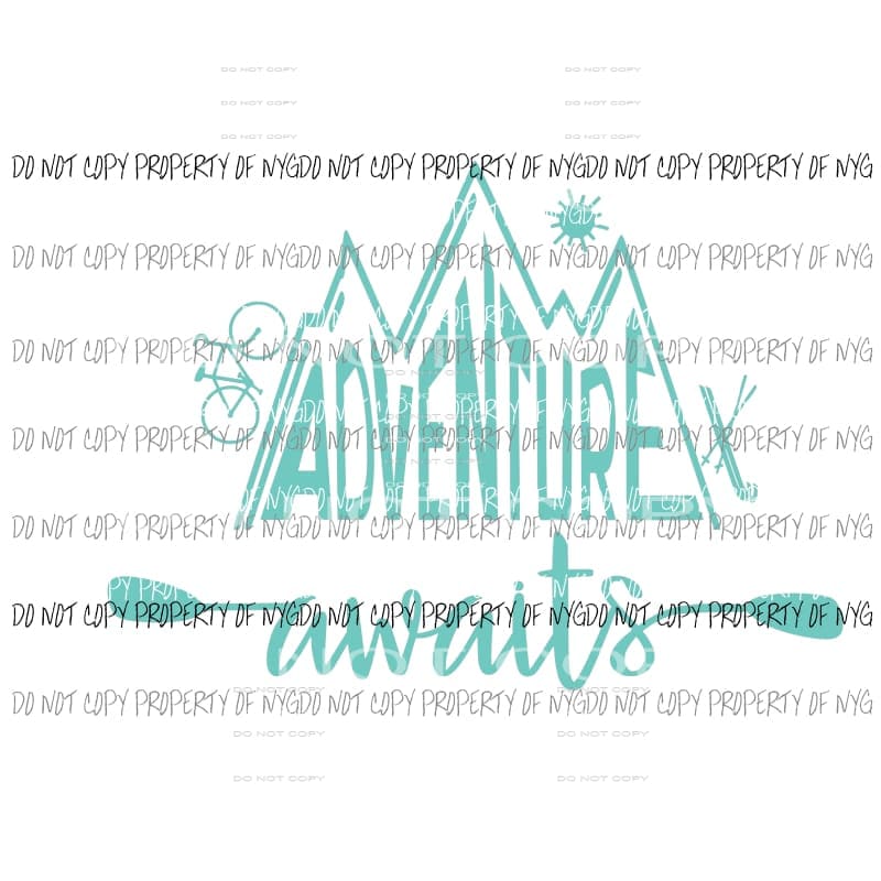 Adventure Awaits #4 Sublimation transfers Heat Transfer