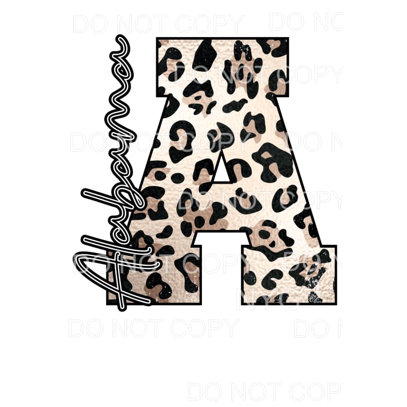 Alabama A leopard # 560 Sublimation transfers - Heat 
