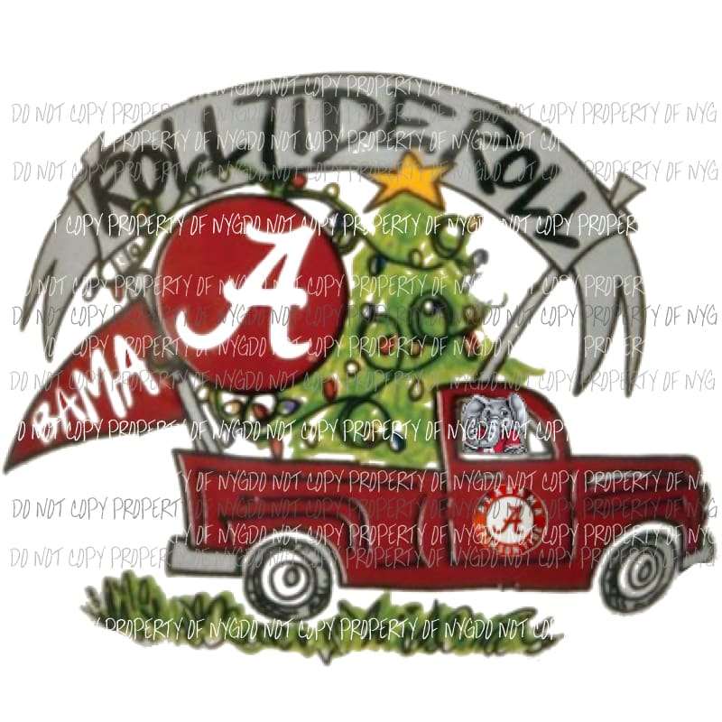 Alabama Christmas truck Sublimation transfers Heat Transfer