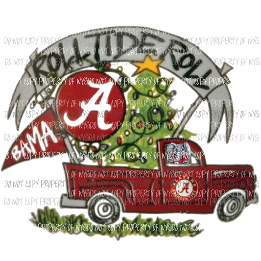 Alabama Christmas truck Sublimation transfers Heat Transfer