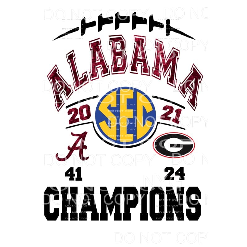 Alabama - Georgia SEC 2021 Sublimation transfers - Heat 