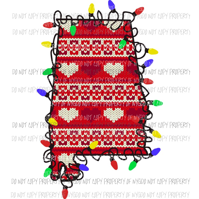 Alabama Heart Lights Sublimation transfers Heat Transfer