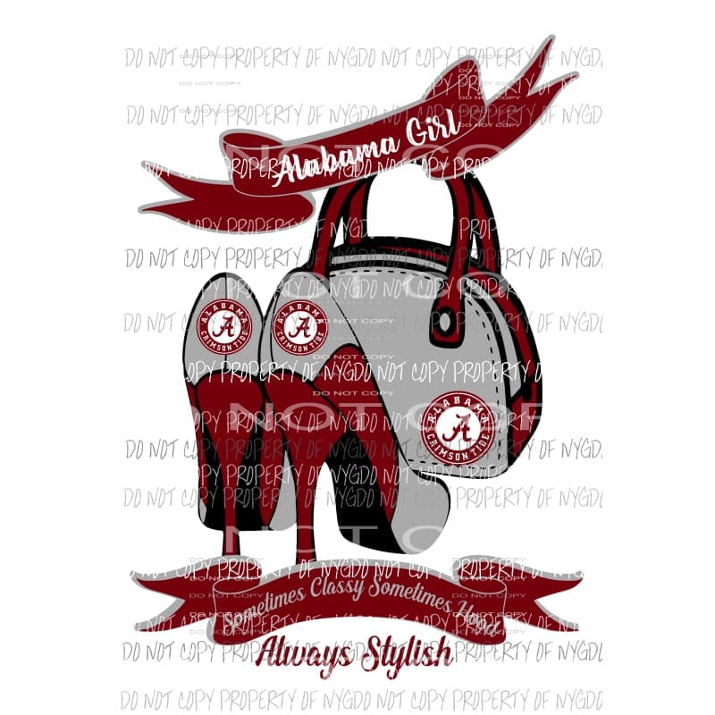 Alabama Heels Sublimation transfers Heat Transfer