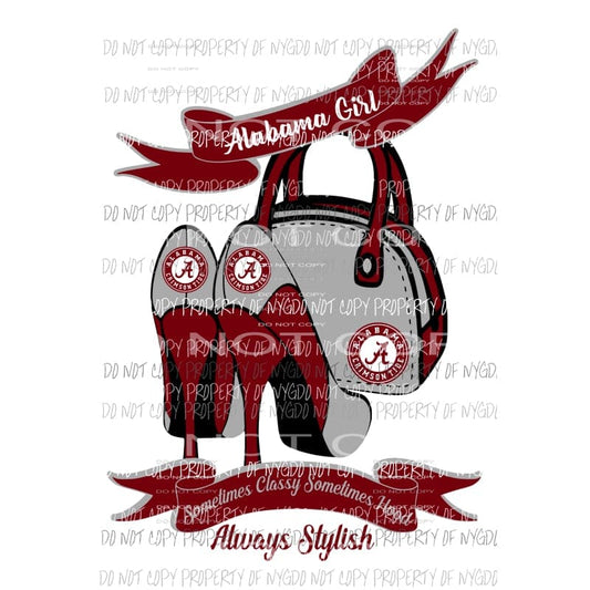 Alabama Heels Sublimation transfers Heat Transfer