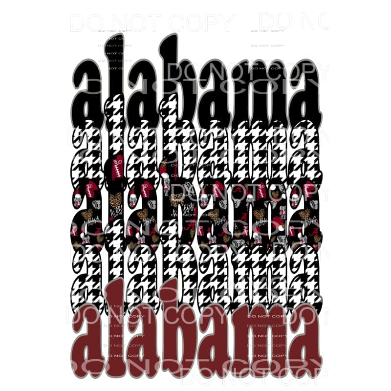 Alabama Stacked # 9775 Sublimation transfers - Heat Transfer
