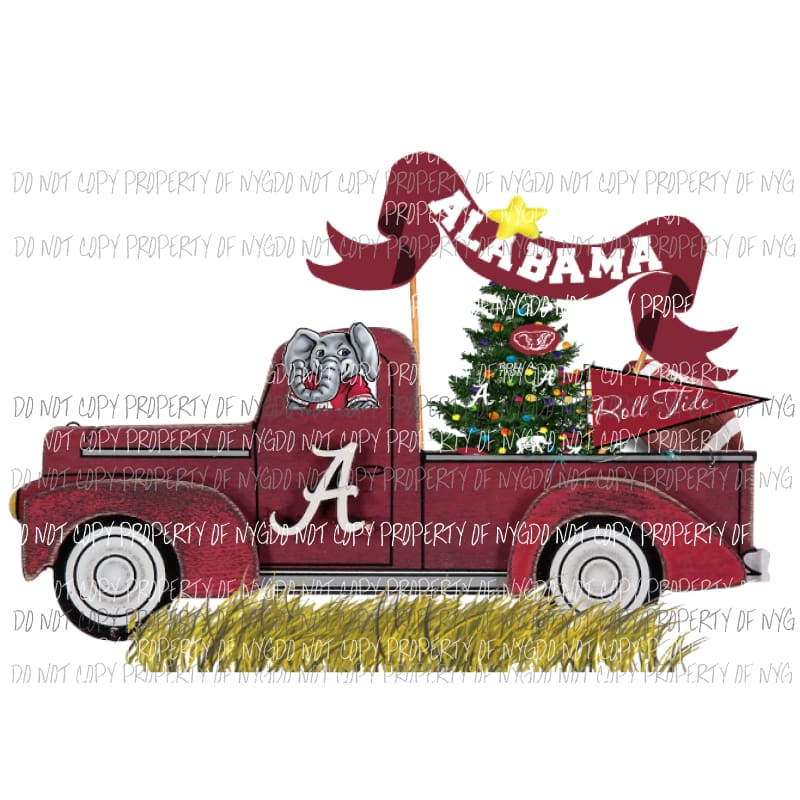 Alabama Truck 2 - christmas Sublimation transfers Heat Transfer