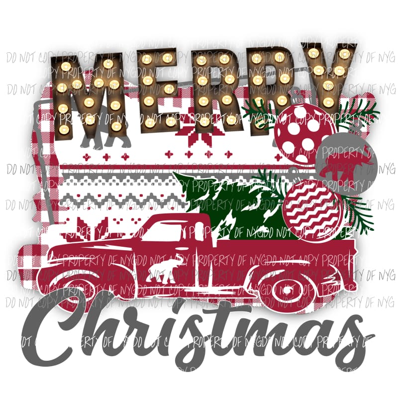 Alabama truck 2 Sublimation transfers Heat Transfer